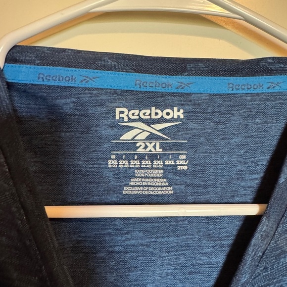 Men’s Reebok Blue Pattern athletic shirt Size 2XL - Picture 2 of 3